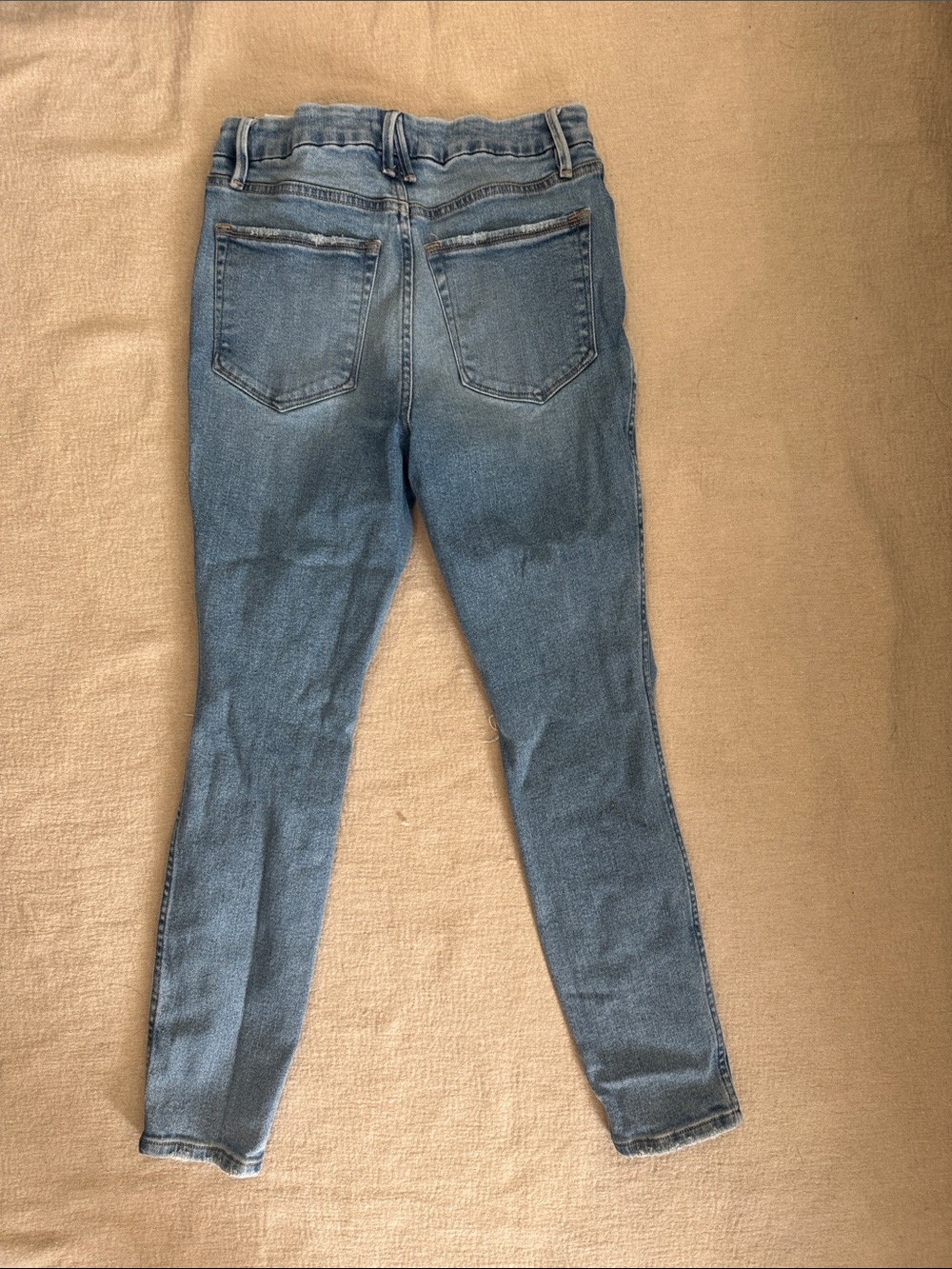 Good American Light Blue Ripped Skinny Jeans - Picture 4 of 6
